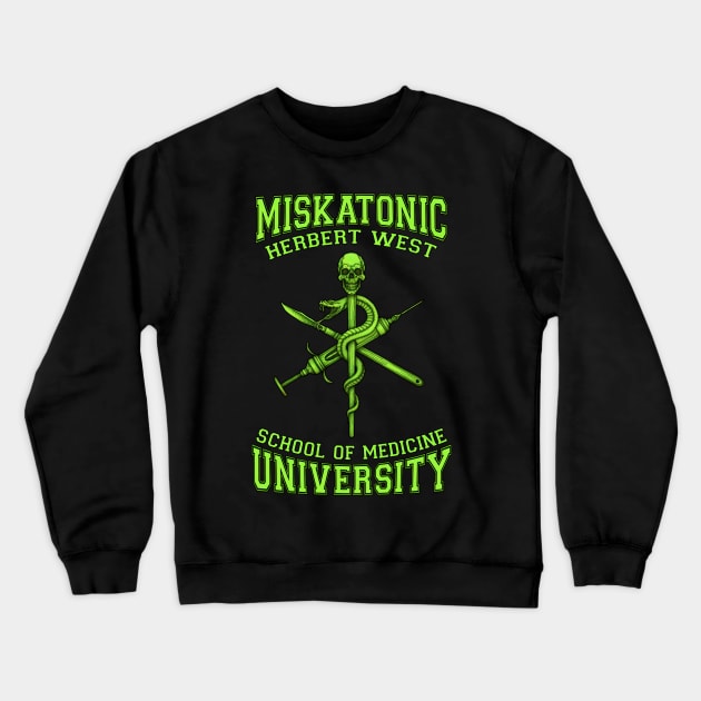 Herbert West Miskatonic - Azhmodai 23 Crewneck Sweatshirt by azhmodai